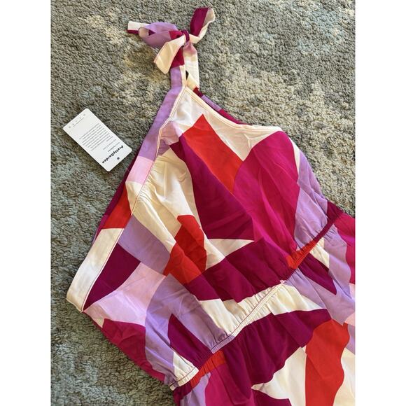 NWT Pretty Garden Summer Floral One Shoulder Maxi Dress Size Large - Picture 5 of 7